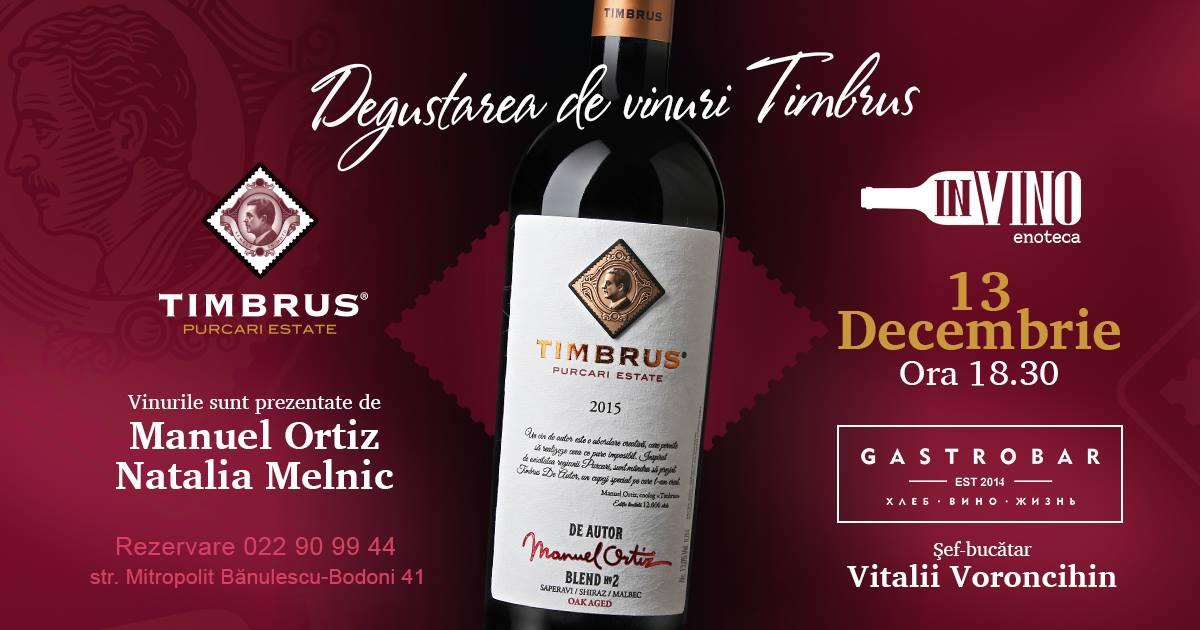  tasting of Timbrus wines and dishes from Gastrobar in the enoteca