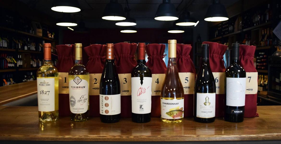 degustare în orb a vinurilor Chardonnay în enoteca